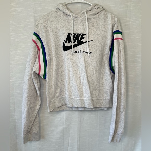 Nike Sportswear Heritage Pullover Hoodie “Birch Heather” Womens Small Sweatshirt - Picture 3 of 6